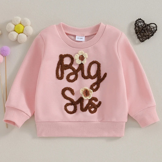 'Big Sis' Embroidered Top