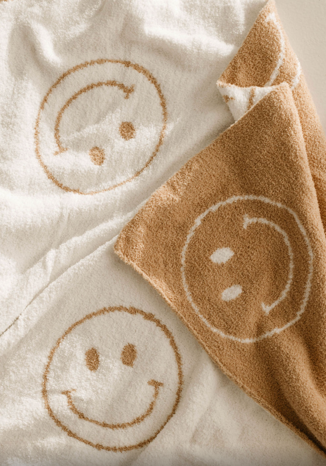 Forever French Plush Blanket - Original Just Smile