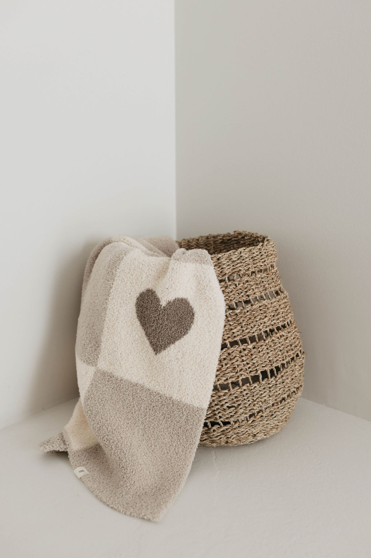 Forever French Plush Blanket - Check Your Heart
