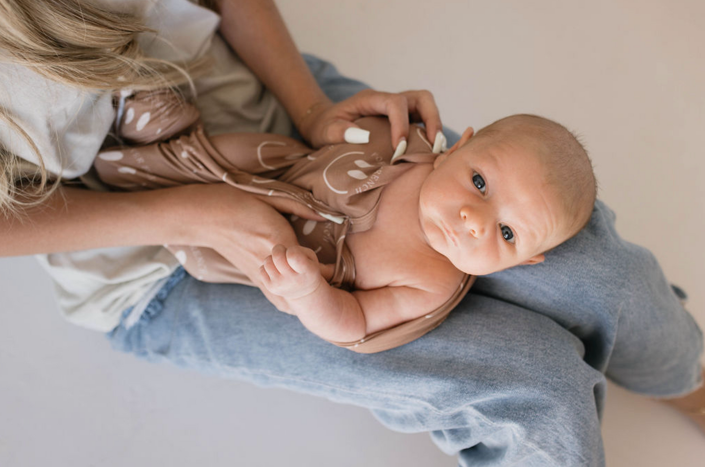 Forever French Bamboo Swaddle - Clay FF Smile