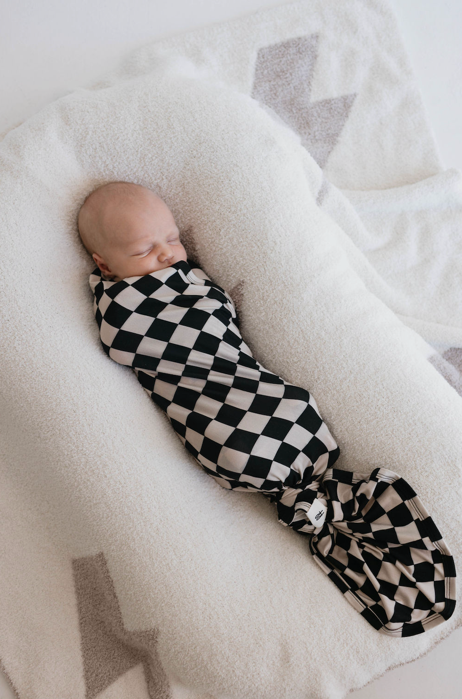 Forever French Bamboo Swaddle - Black Checkerboard