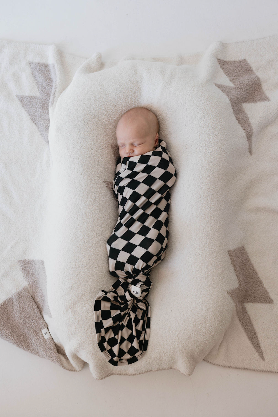 Forever French Bamboo Swaddle - Black Checkerboard