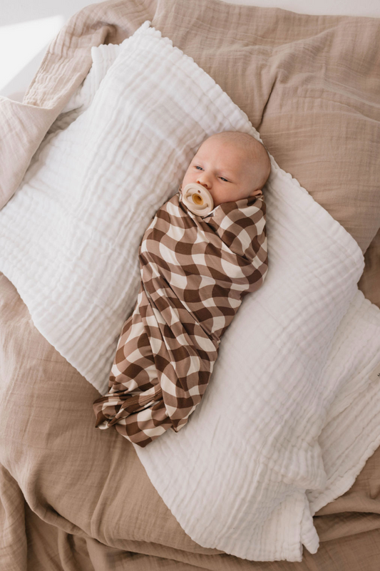 Forever French Bamboo Swaddle - Groovy Gingham