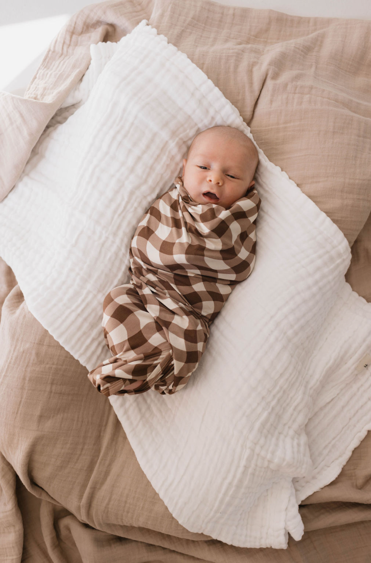 Forever French Bamboo Swaddle - Groovy Gingham