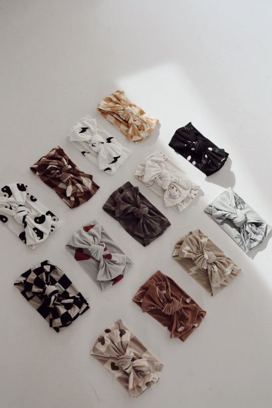 Forever French Bamboo Head Wrap - Black & White Yin Yang