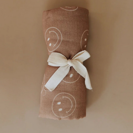 Forever French Muslin Swaddle - Just Smile Tan
