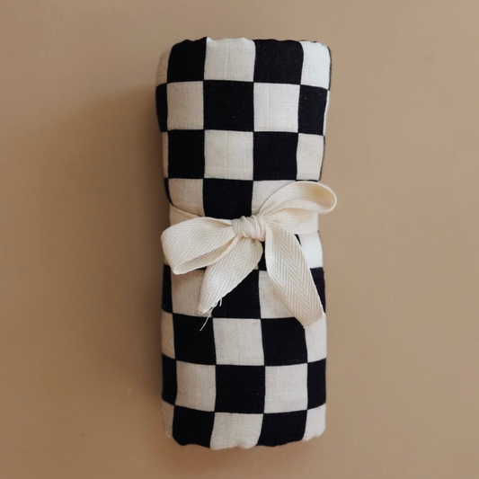 Forever French Muslin Swaddle - Checkered