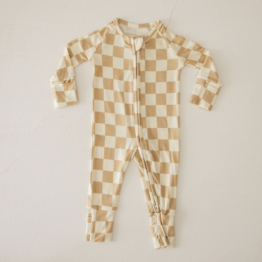 Forever French Bamboo Romper - Checkerboard
