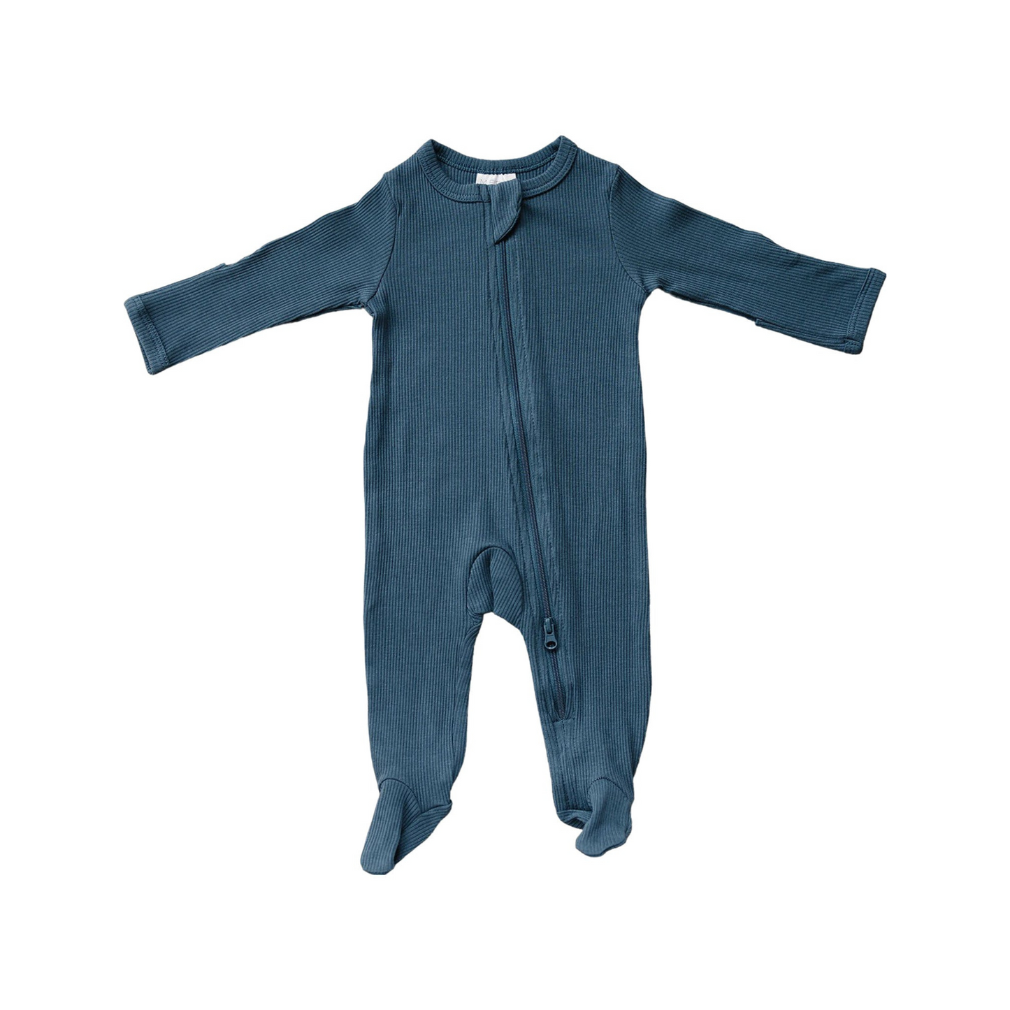 Mebie Baby Ribbed Romper - Navy