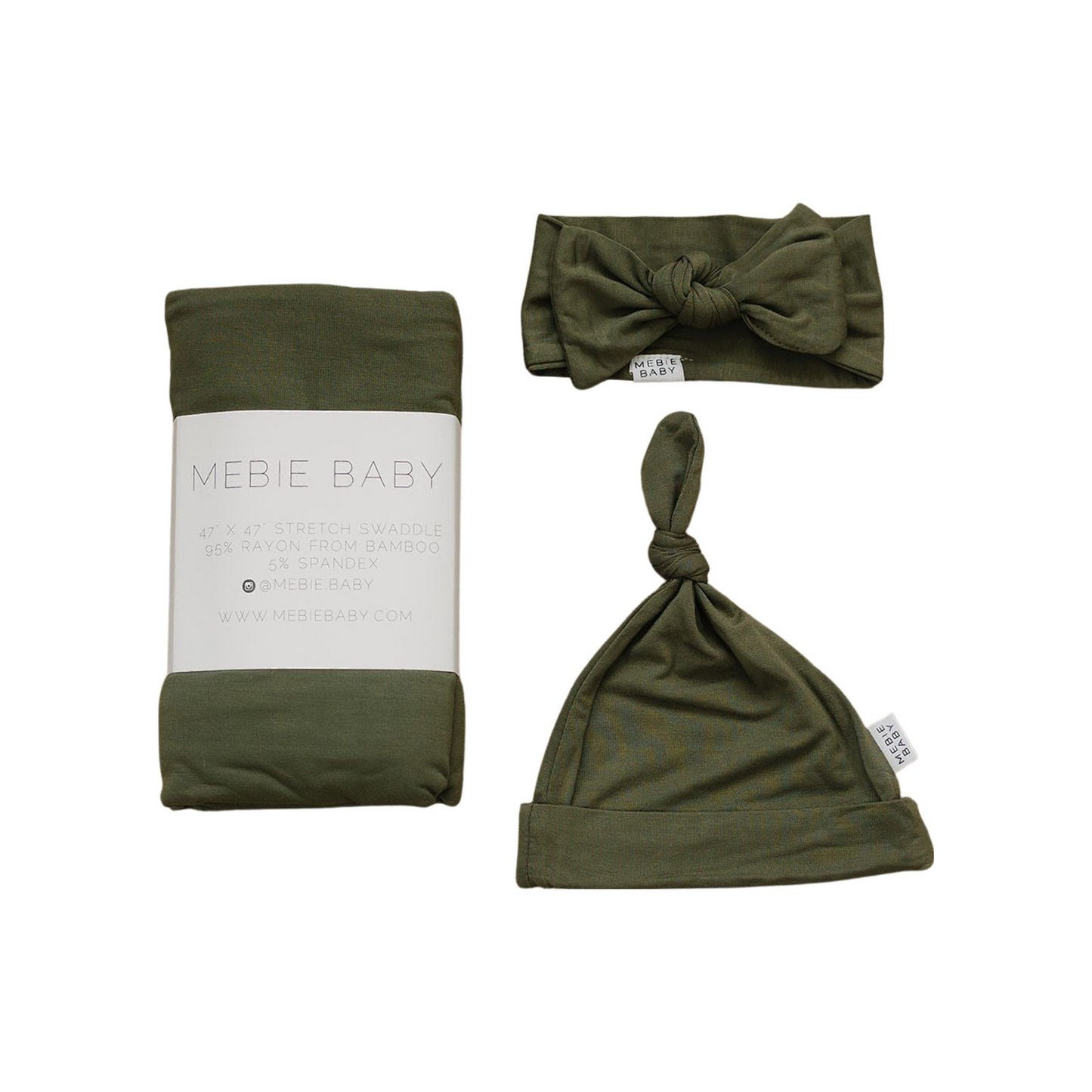 Mebie Baby Swaddle Set - Olive