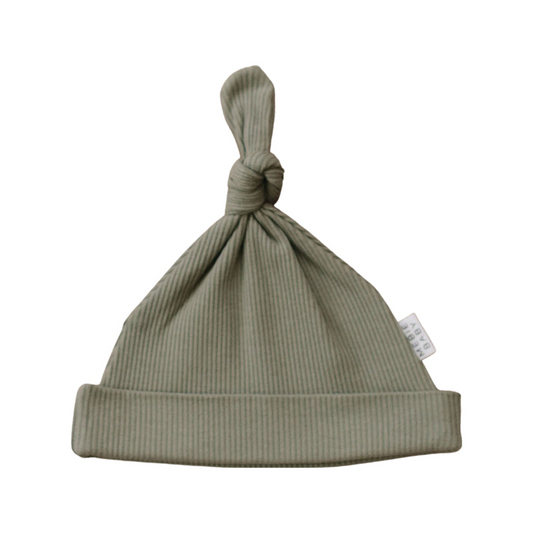 Mebie Baby Ribbed Knot Hat - Green