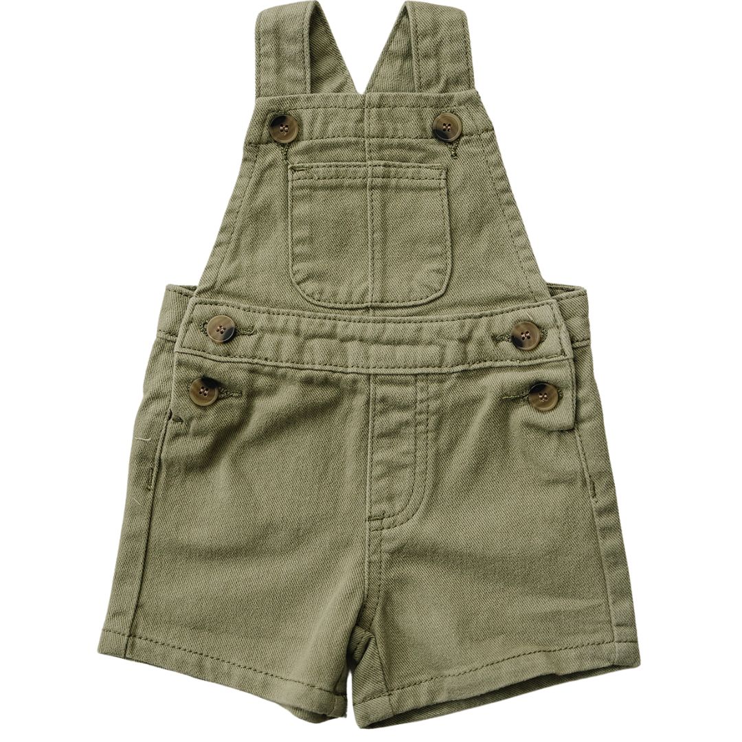 Mebie Baby Twill Overall - Army Green