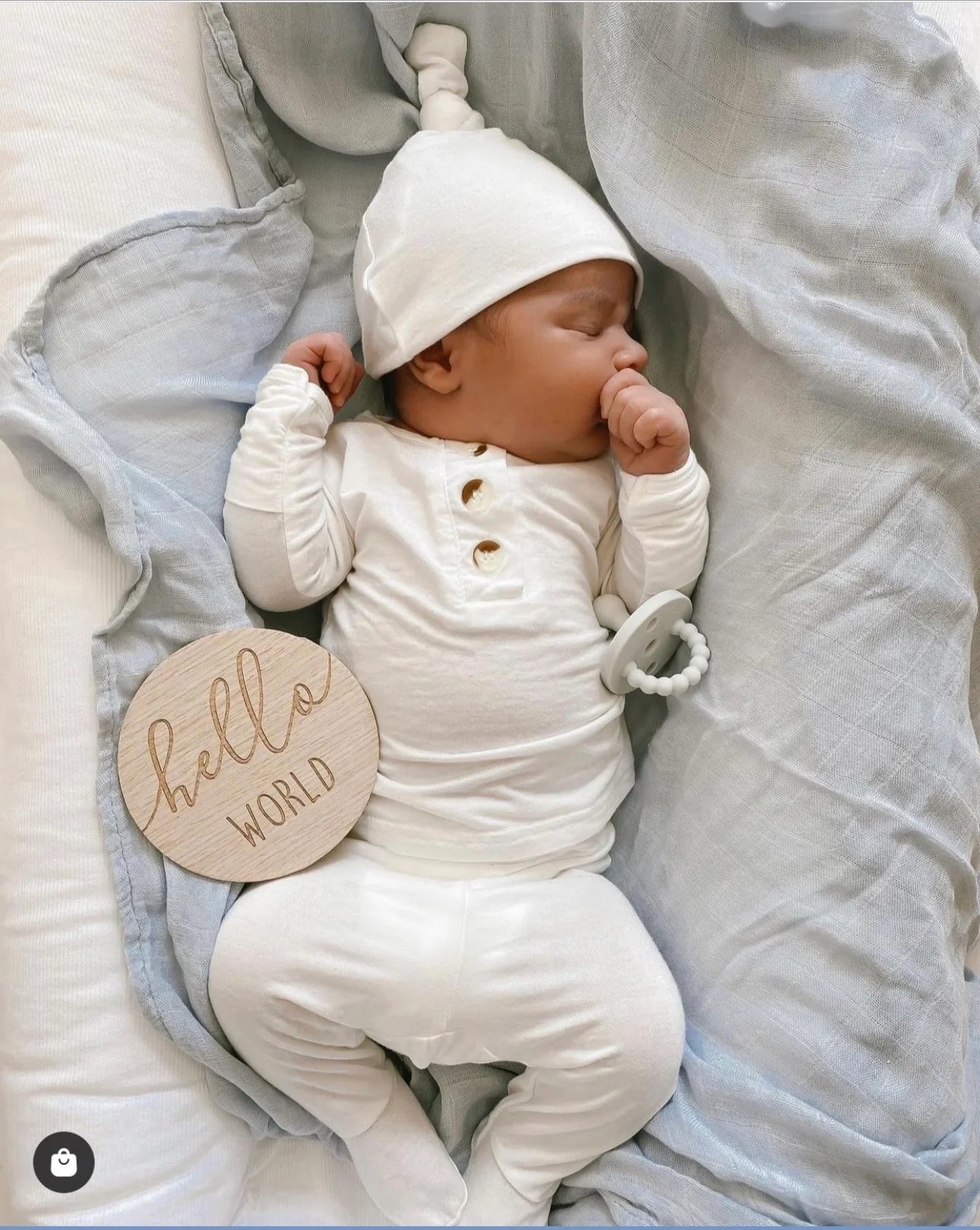 Stroller Society Top + Bottom Set - White