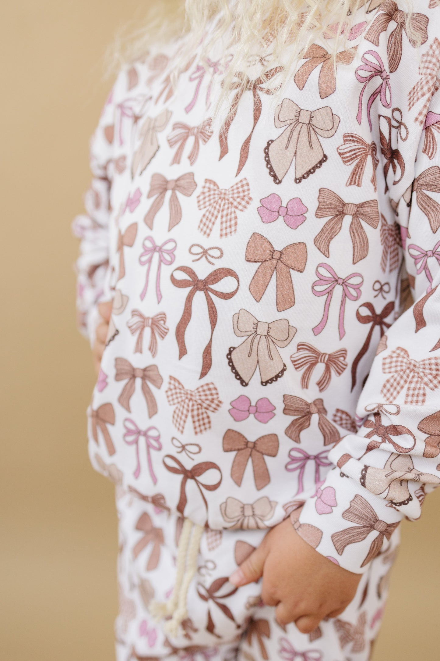 LPK Jogger Set - Mocha Bows