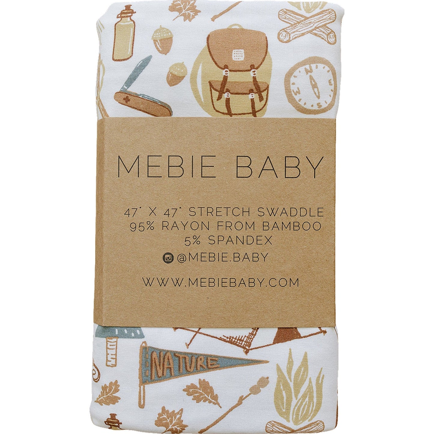 Mebie Baby Bamboo Swaddle - Camping Trip