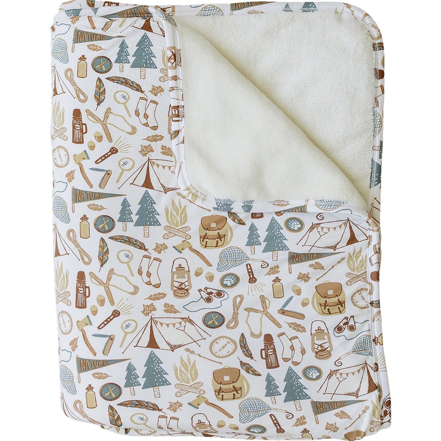 Mebie Baby Bamboo Fleece Quilt - Camping Trip