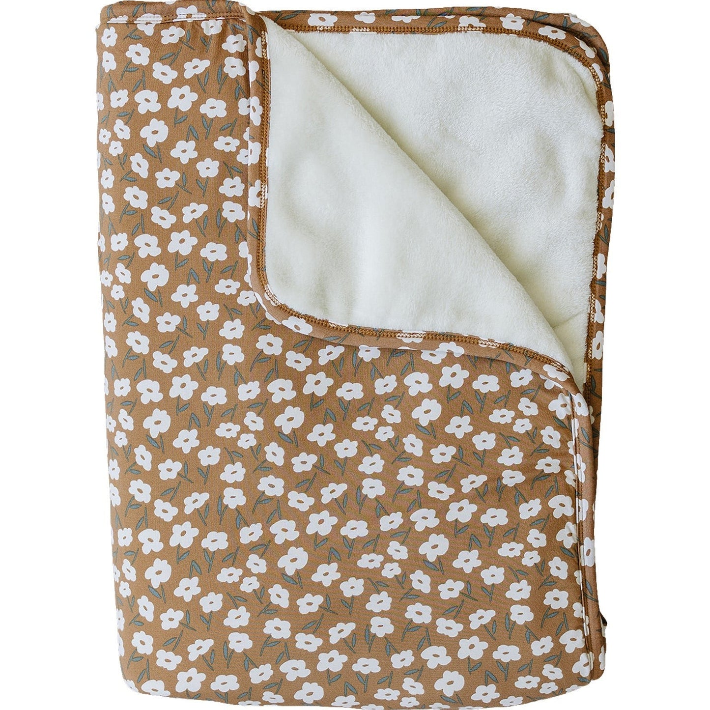 Mebie Baby Bamboo Fleece Quilt - Mustard Floral