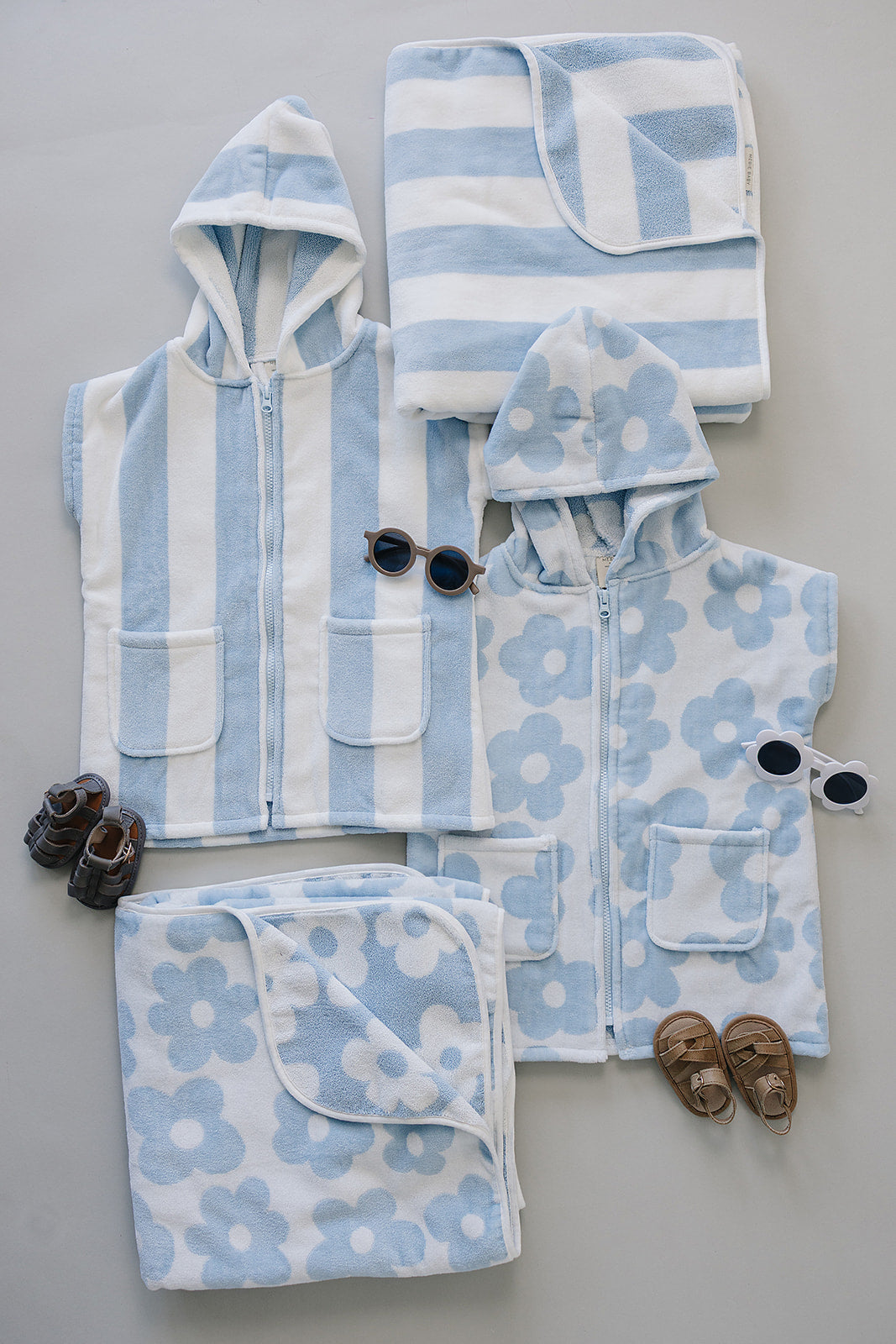 Mebie Baby Seaside Stripe Organic Cotton Beach Towel