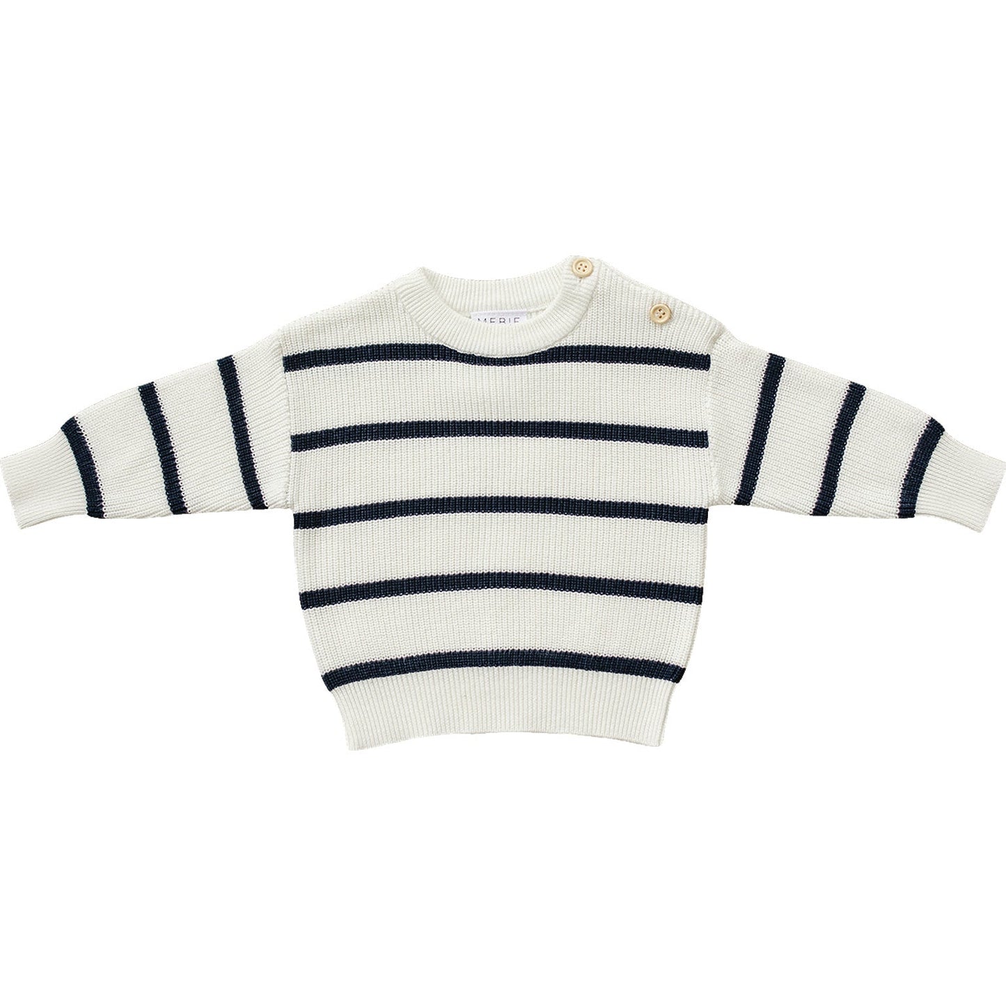 Mebie Baby Navy Stripe Knit Sweater