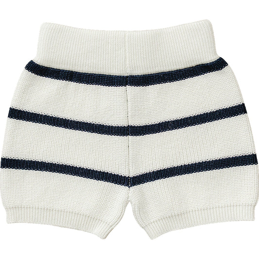 Mebie Baby Navy Stripe Knit Shorts