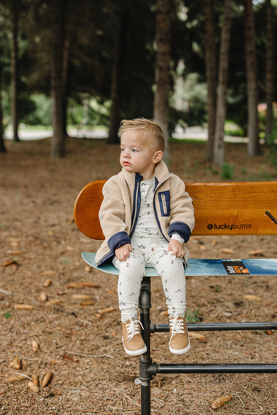 Mebie Baby Ski Print Cozy Set