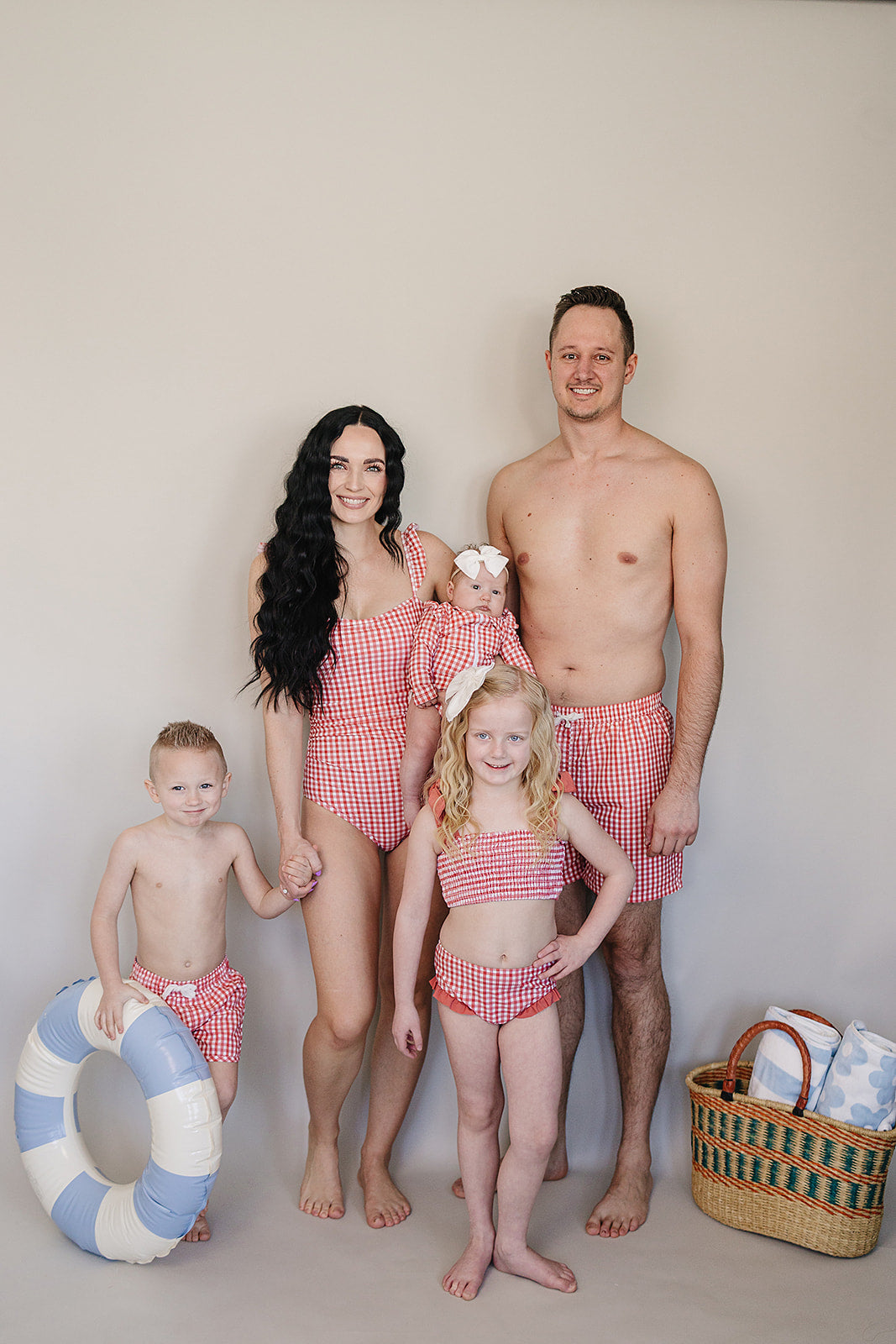 Mebie Baby Gingham Ruched Bikini Set