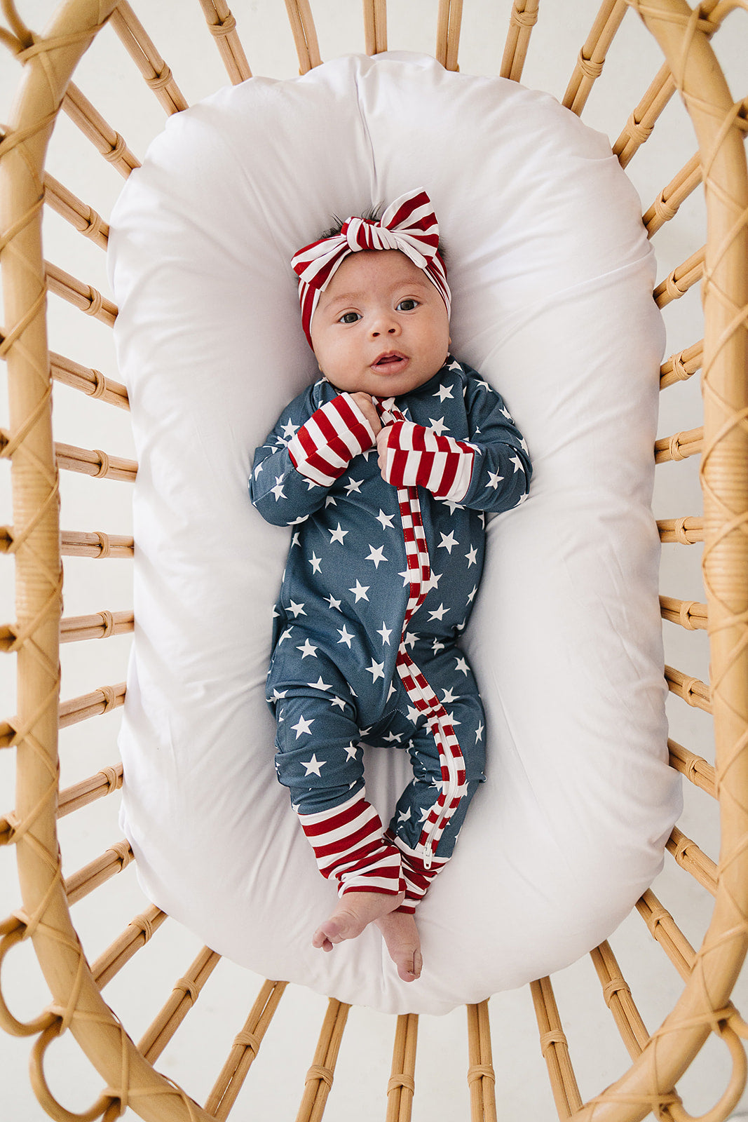 Mebie Baby Bamboo Romper - Stars & Stripes