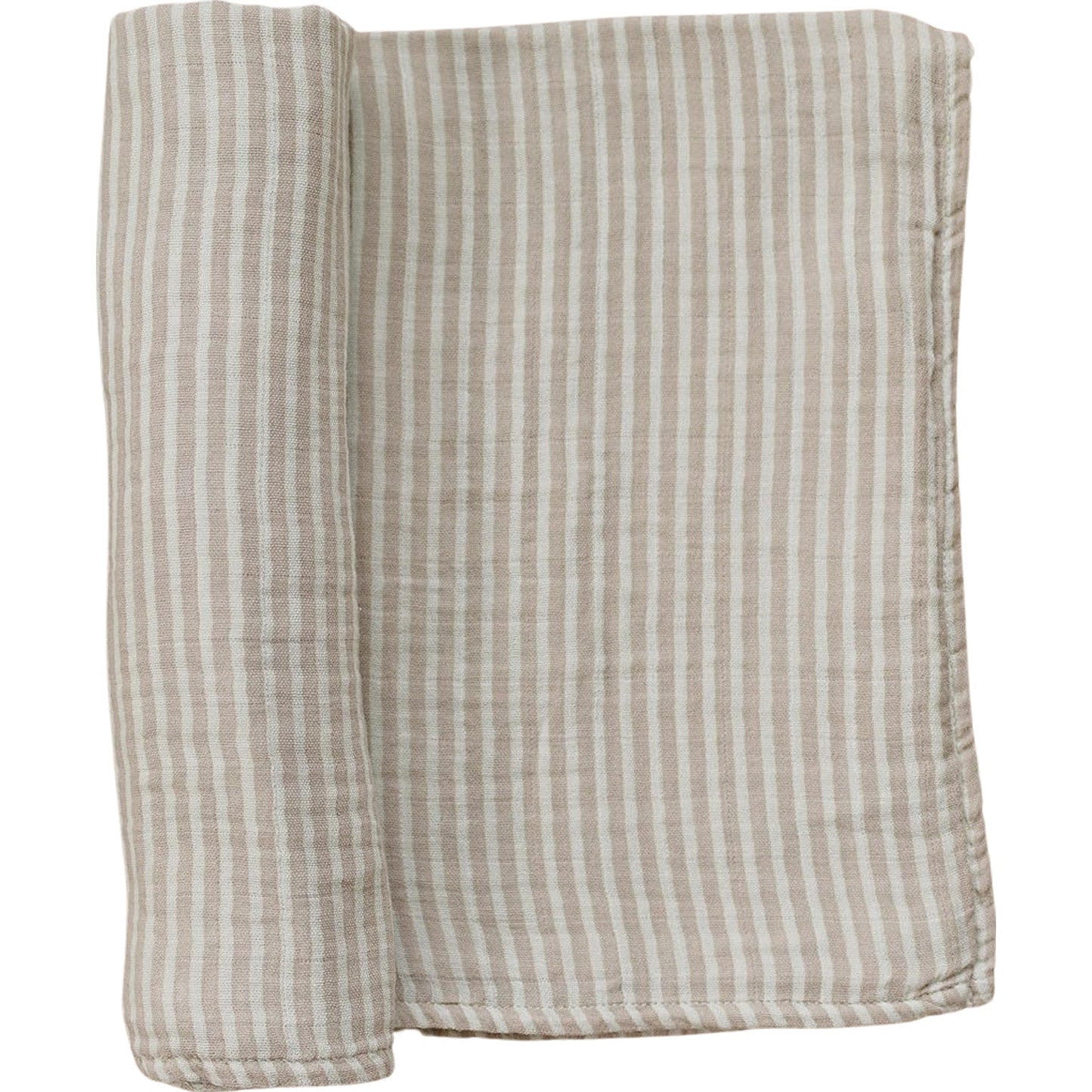 Mebie Baby Muslin Swaddle - Taupe Stripe