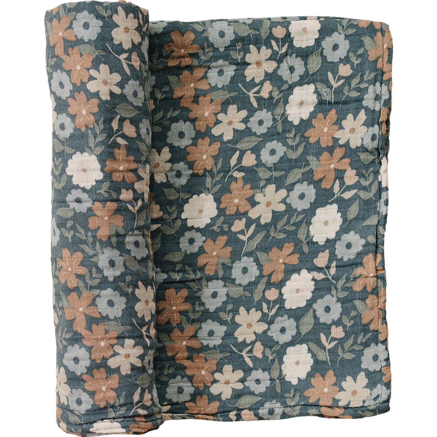 Mebie Baby Muslin Swaddle - Midnight Floral