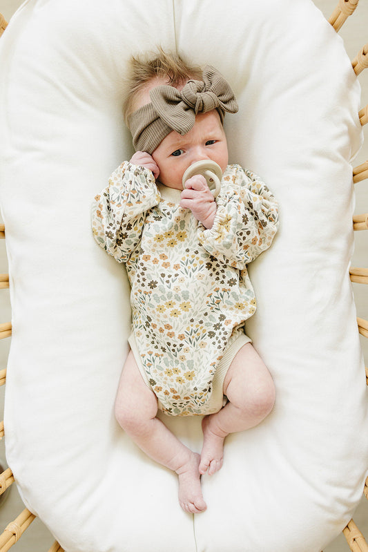 Mebie Baby Bloom French Terry Bodysuit