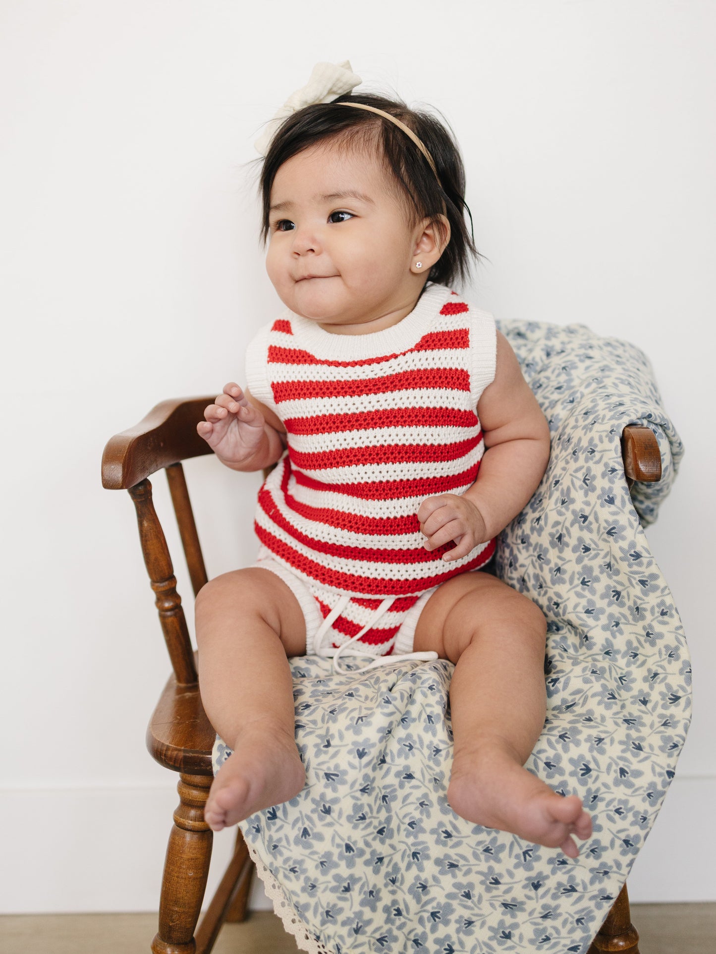 Mebie Baby Red Stripe Bloomer Tank Set