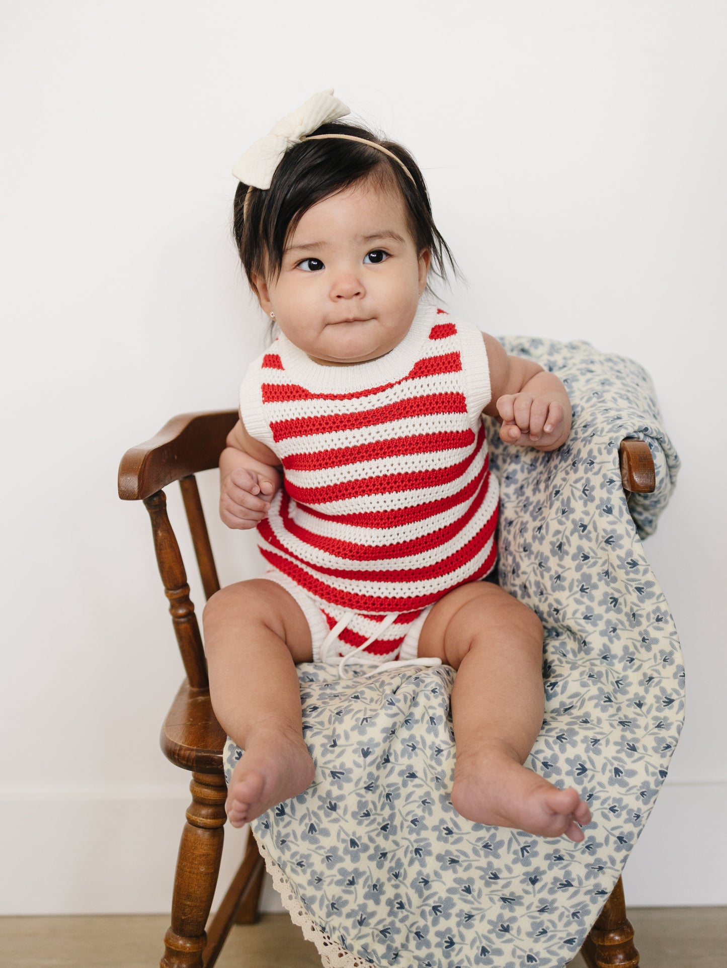 Mebie Baby Red Stripe Bloomer Tank Set