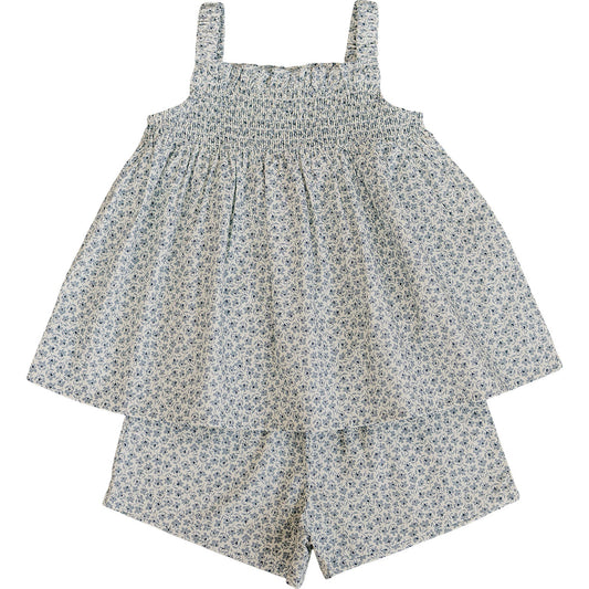 Mebie Baby Blossom Tank Short Set
