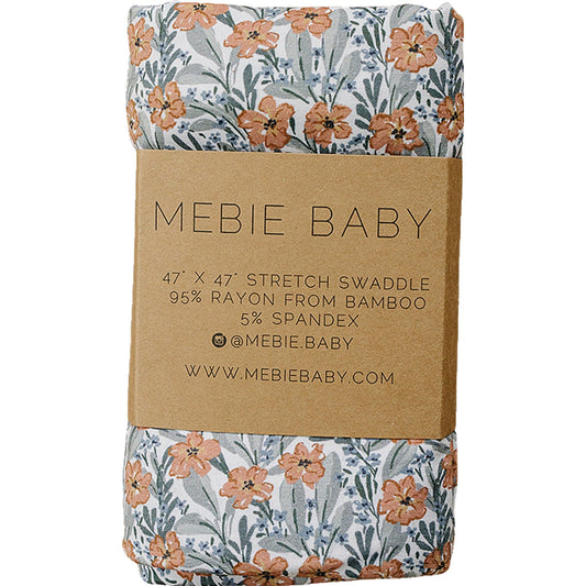 Mebie Baby Bamboo Stretch Swaddle - Dainty Meadow