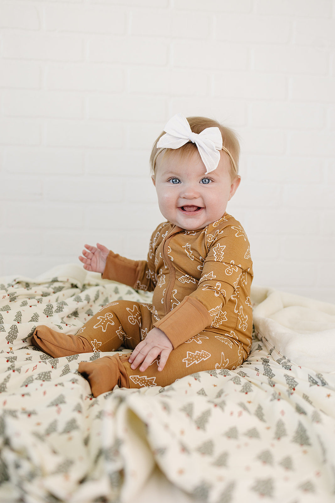 Mebie Baby Gingerbread Bamboo Romper