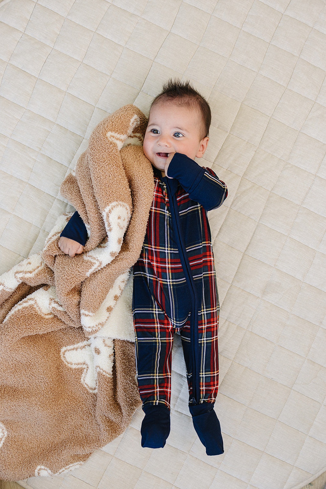 Mebie Baby Gingerbread Plush Blanket