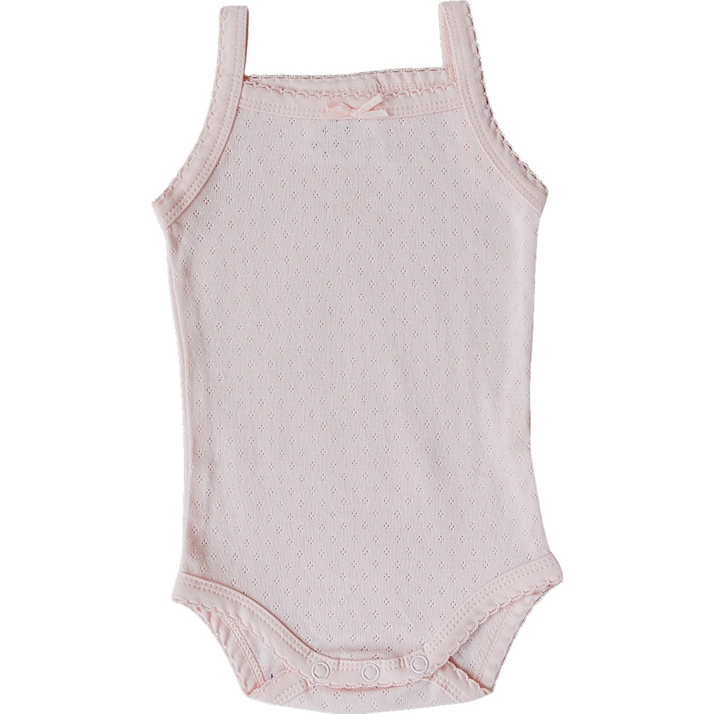 Mebie Baby Pink Pointelle Tank Bodysuit