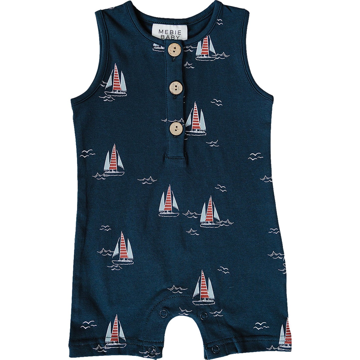 Mebie Baby Sailboat Short Romper