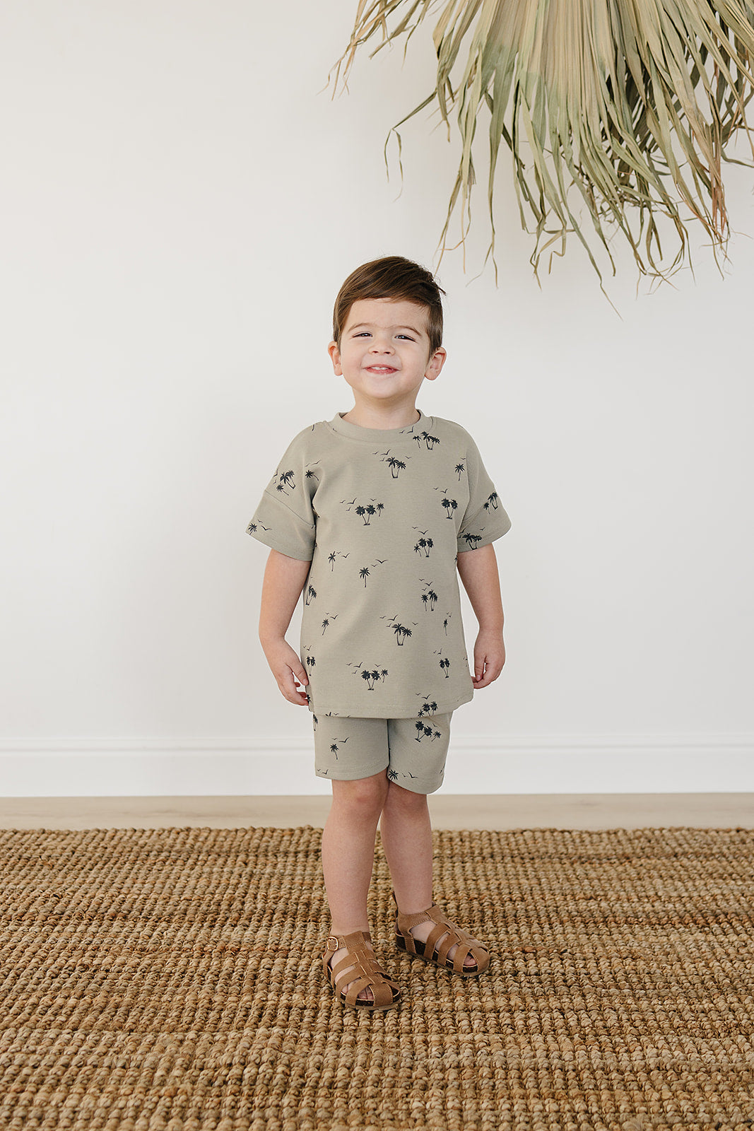 Mebie Baby Shorts Set - Palm Tree