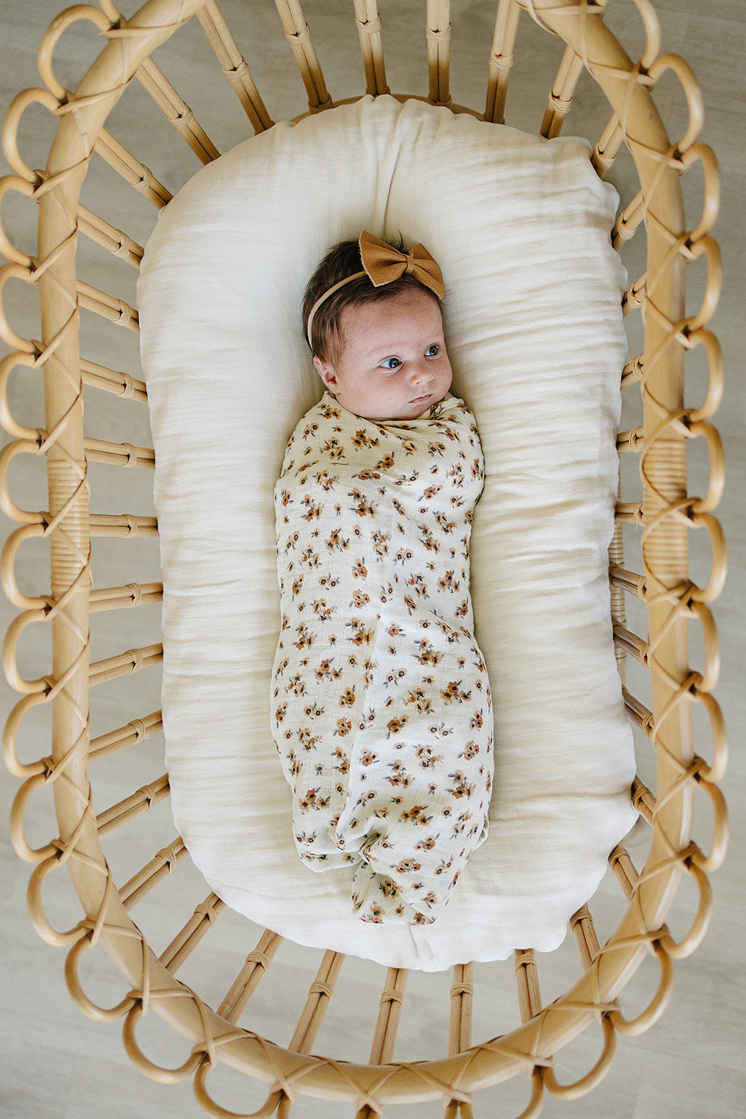 Mebie Baby Muslin Swaddle Blanket - Autumn Bloom