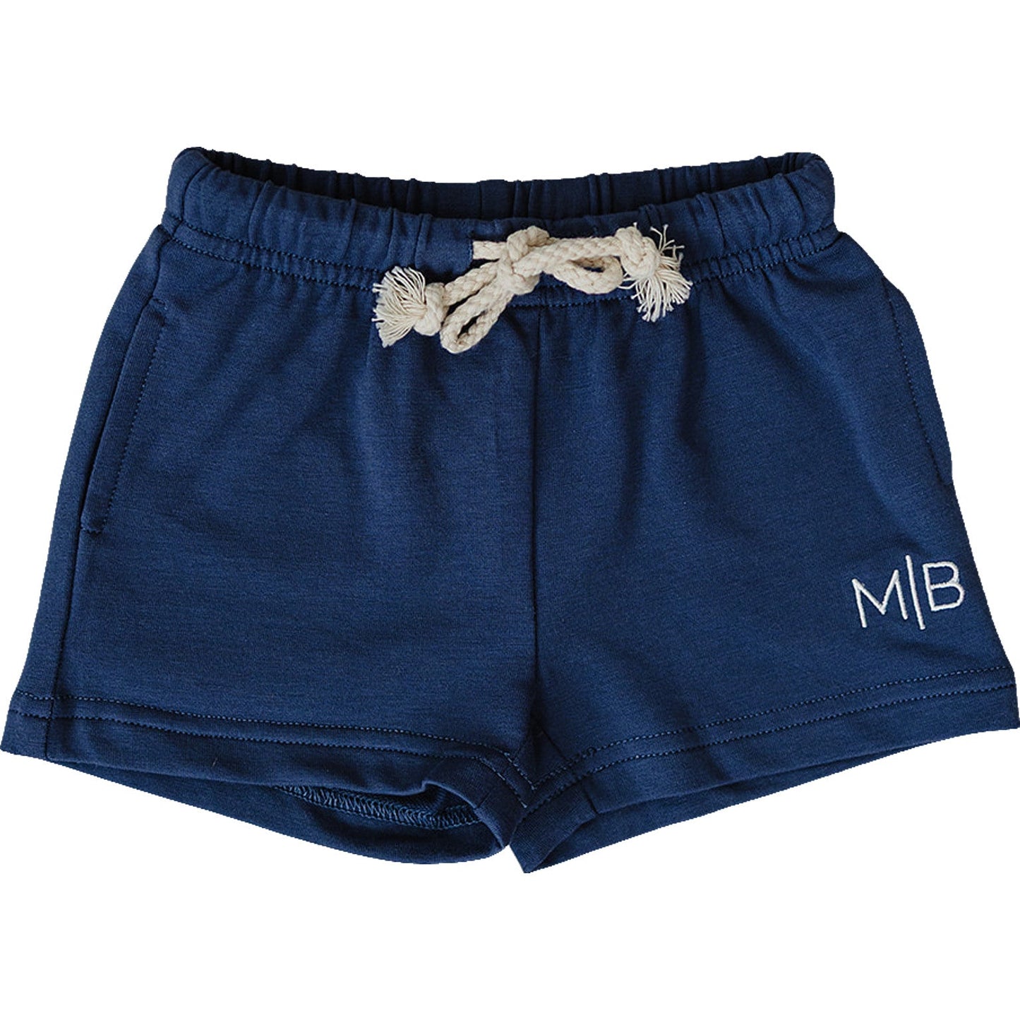 Mebie Baby Navy Pocket Cotton Shorts