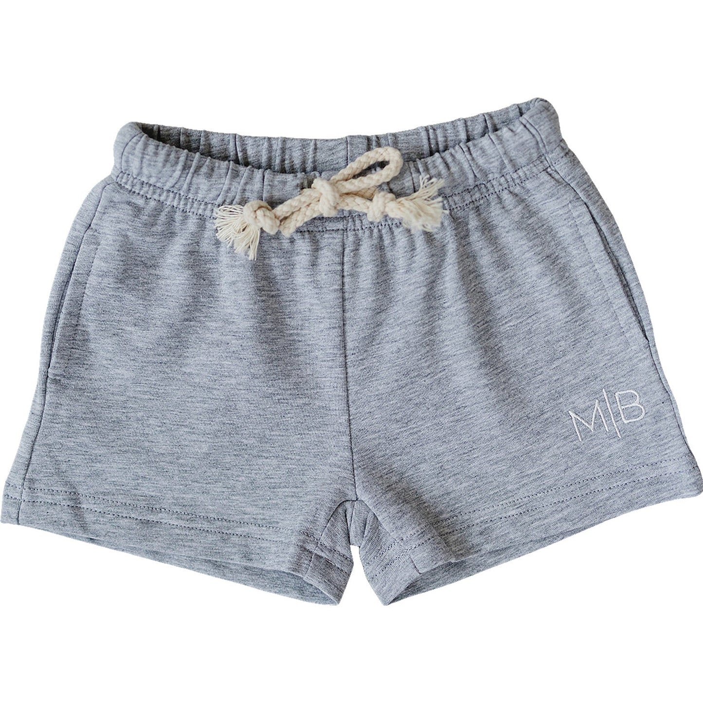 Mebie Baby Grey Pocket Cotton Shorts