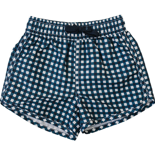 Mebie Baby Navy Gingham Swim Shorts