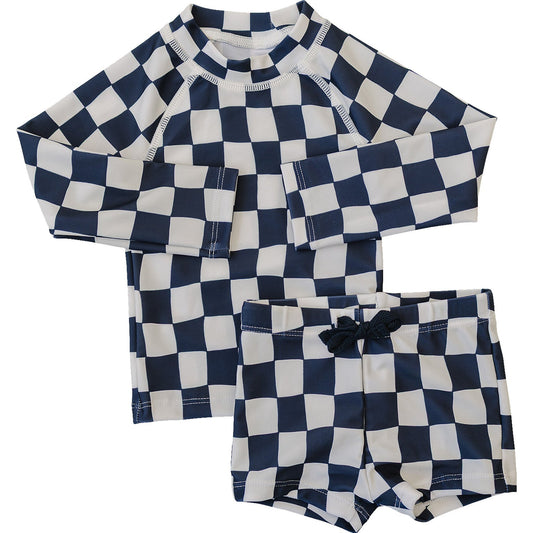 Mebie Baby Wavy Checkered Swim Set