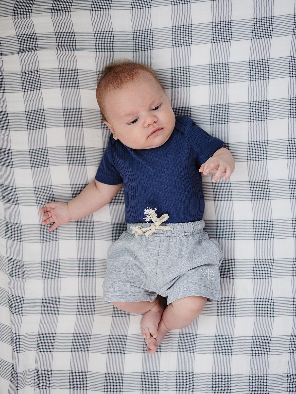 Mebie Baby Grey Pocket Cotton Shorts
