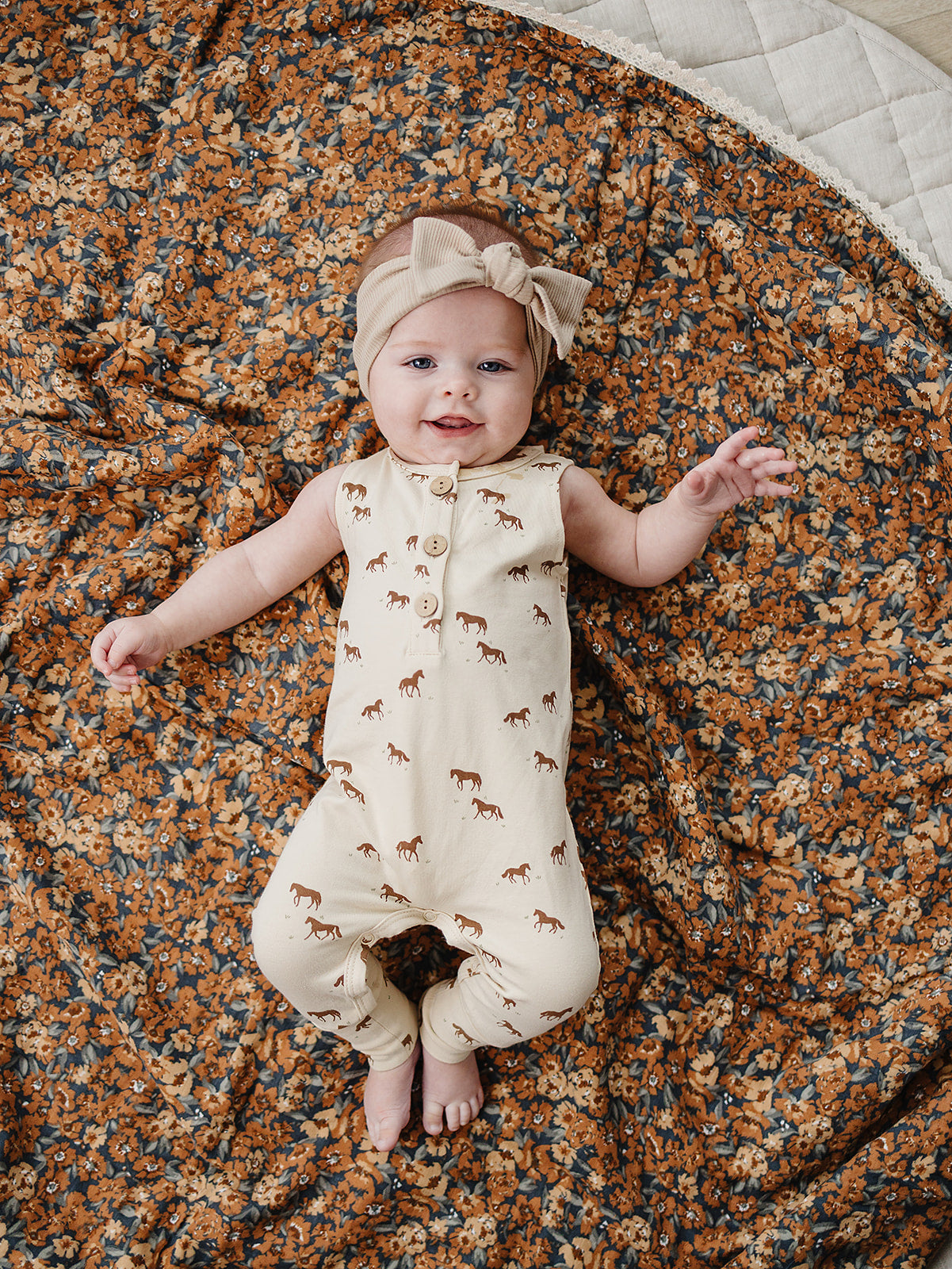 Mebie Baby Horse Tank Romper