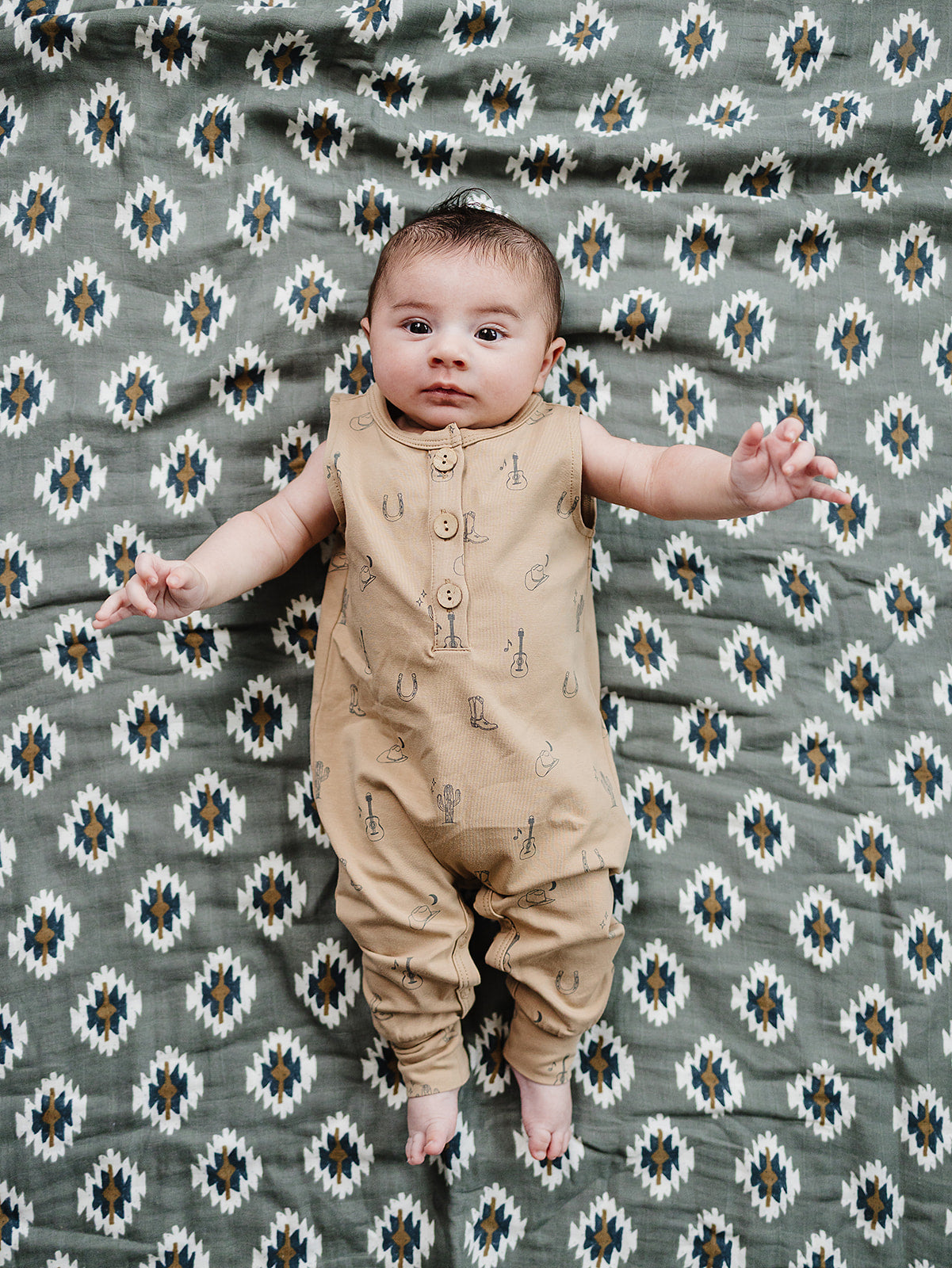 Mebie Baby Western Tank Romper