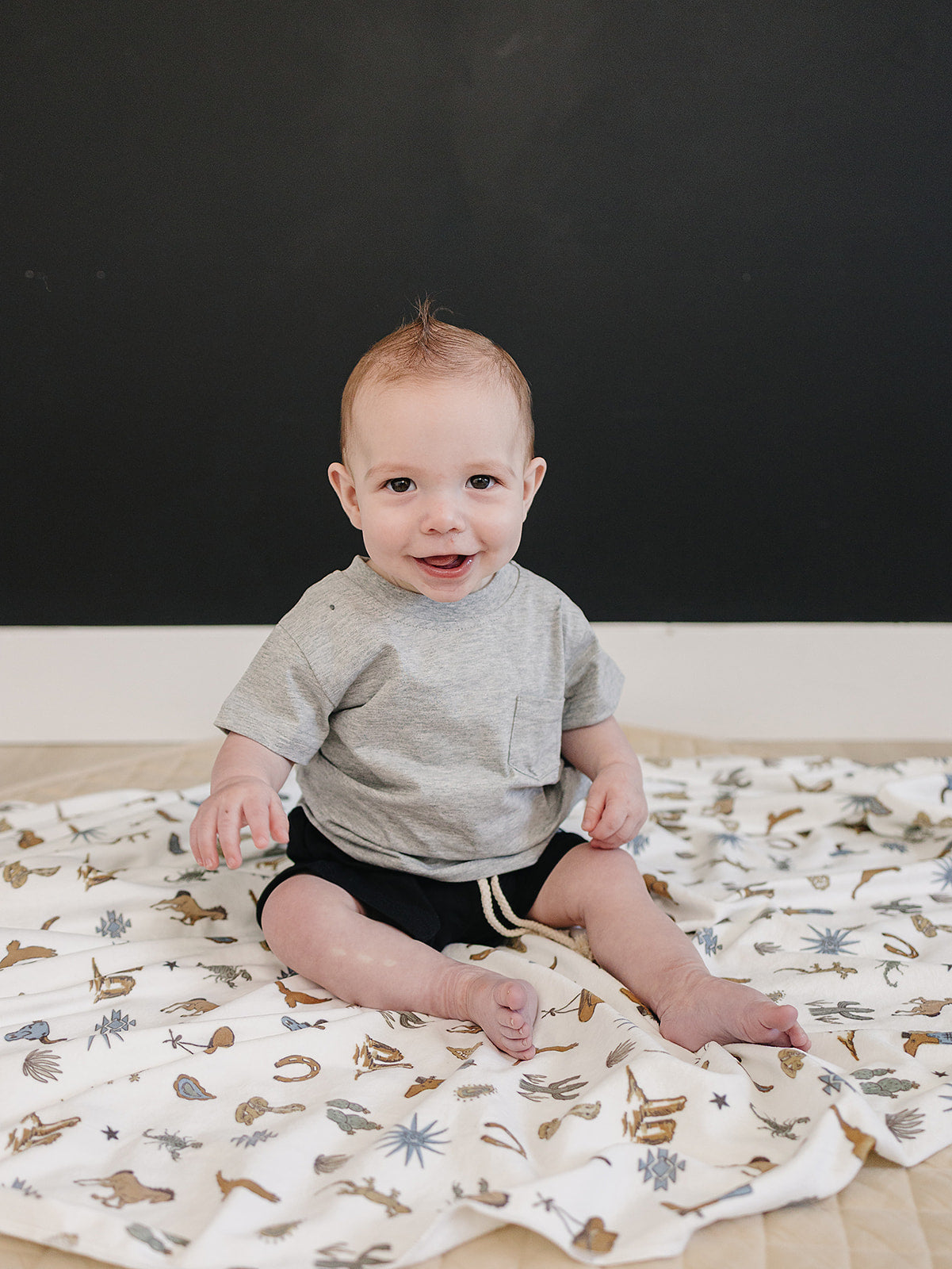 Mebie Baby Grey Pocket Tee