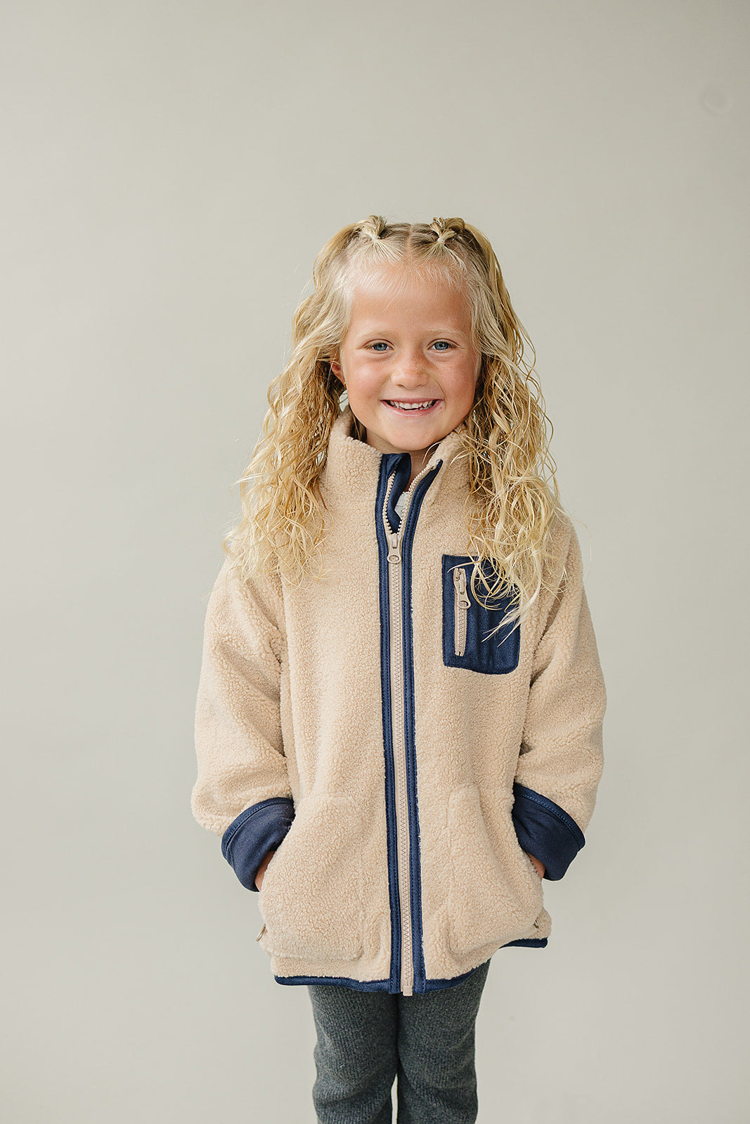 Mebie Baby Sherpa Zip-Up Jacket