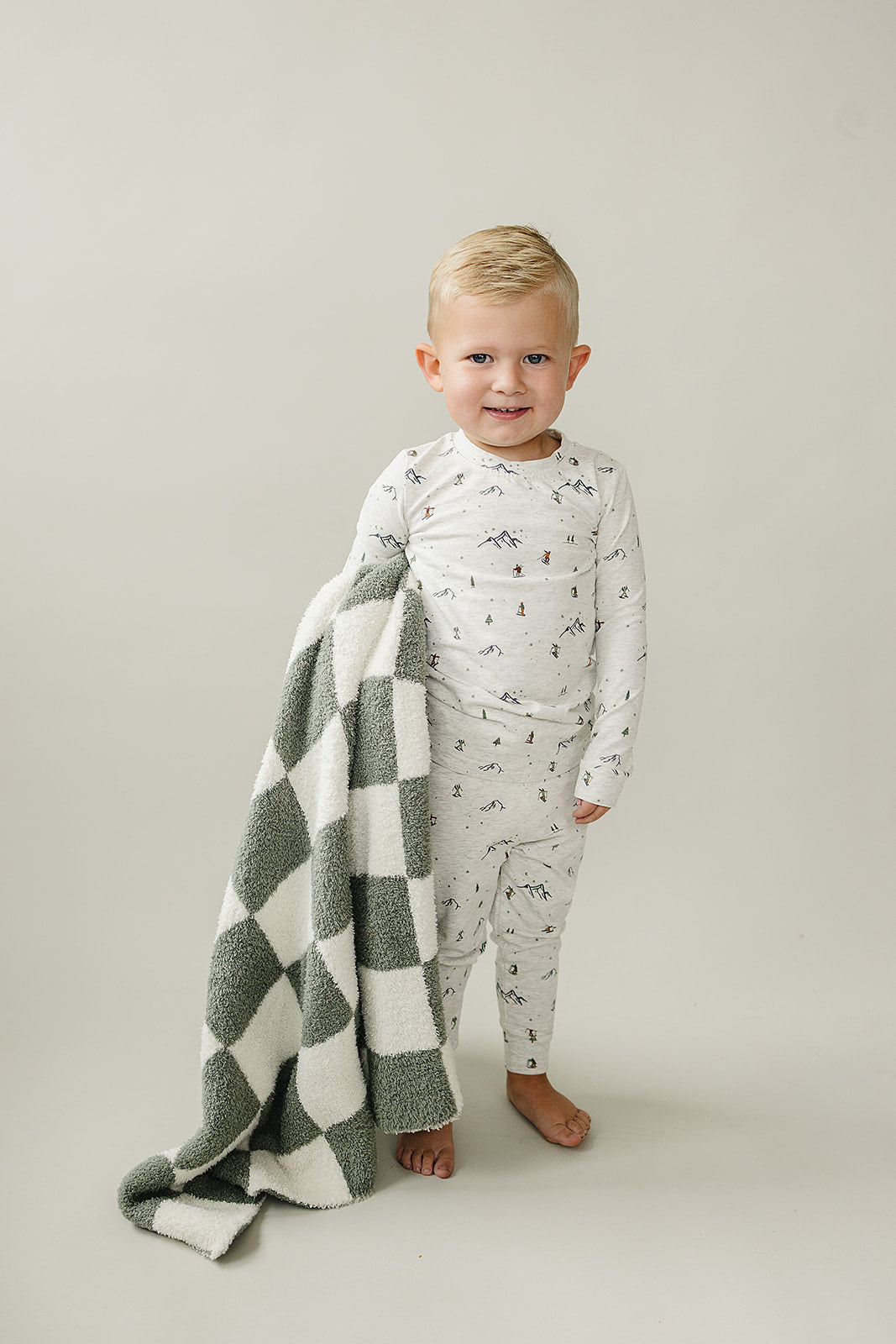 Mebie Baby Ski Print Cozy Set